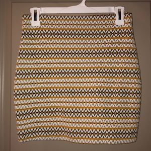 Express Geometric Print Knit Skirt